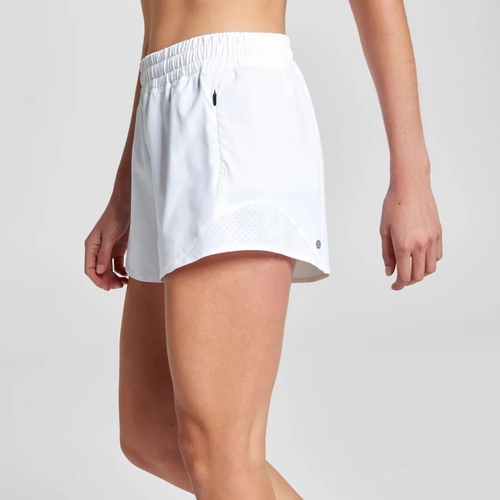 CALIA Run Collection Mid Rise Infinity White Athletic Shorts - Picture 3 of 4